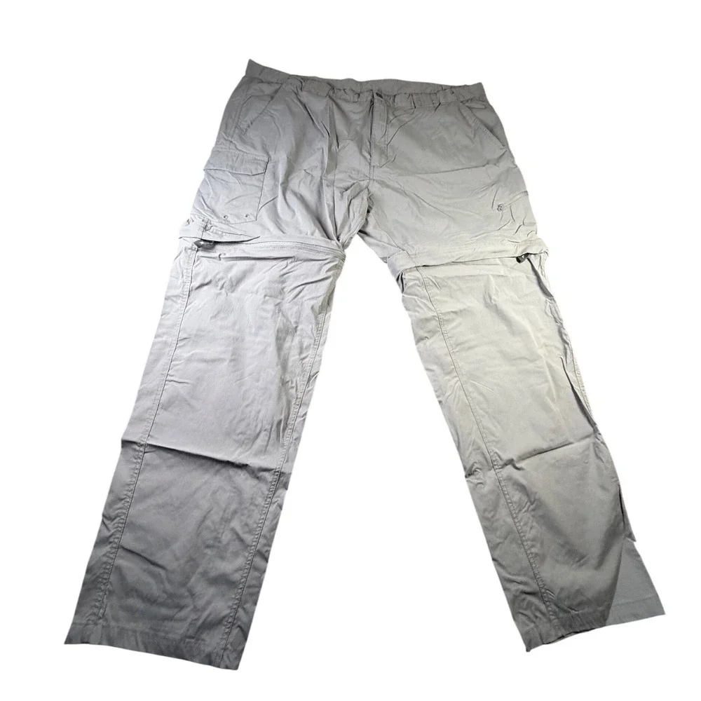 Magellan Outdoors Fish Gear Mens 3XL Gray Convertible‎ Cargo Pants Water Rep. K1